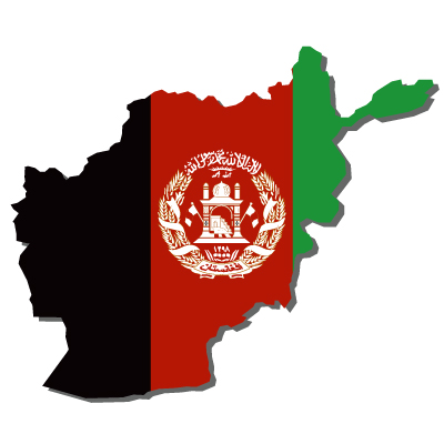 アフガニスタン・イスラム共和国無料フリーイラスト｜無地・国旗付